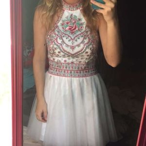 Size 3 white short homecoming  dress